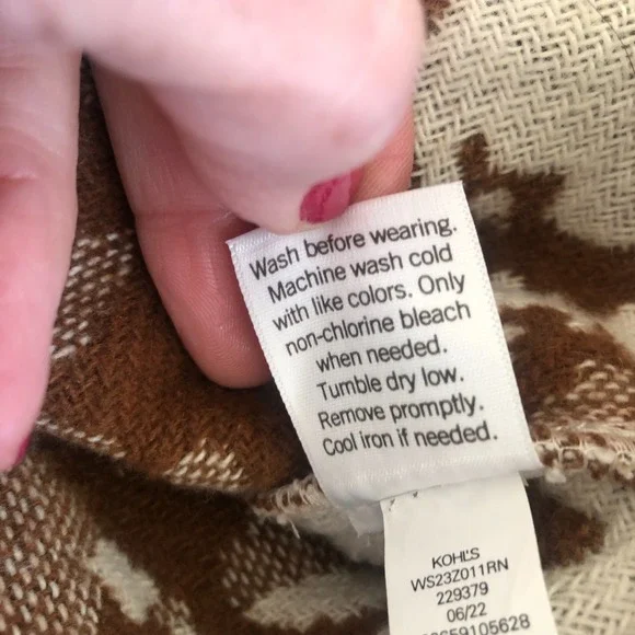 Sonoma Goods for Life Cropped Brown Cow Print Jacquard Bomber Jacket Sz M - Picture 15 of 16